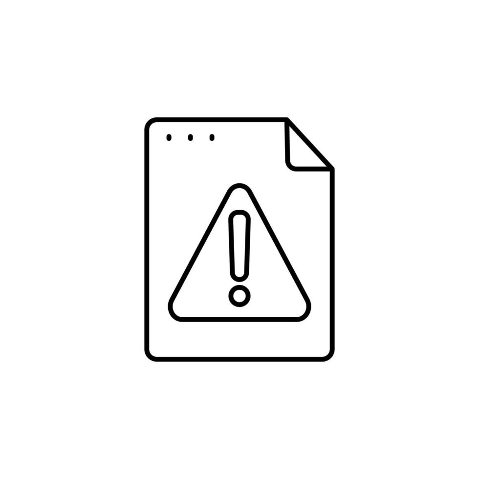 File, document, warning, exclamation point vector icon