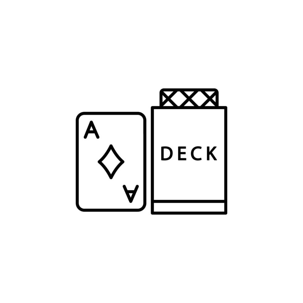 Deck, casino vector icon