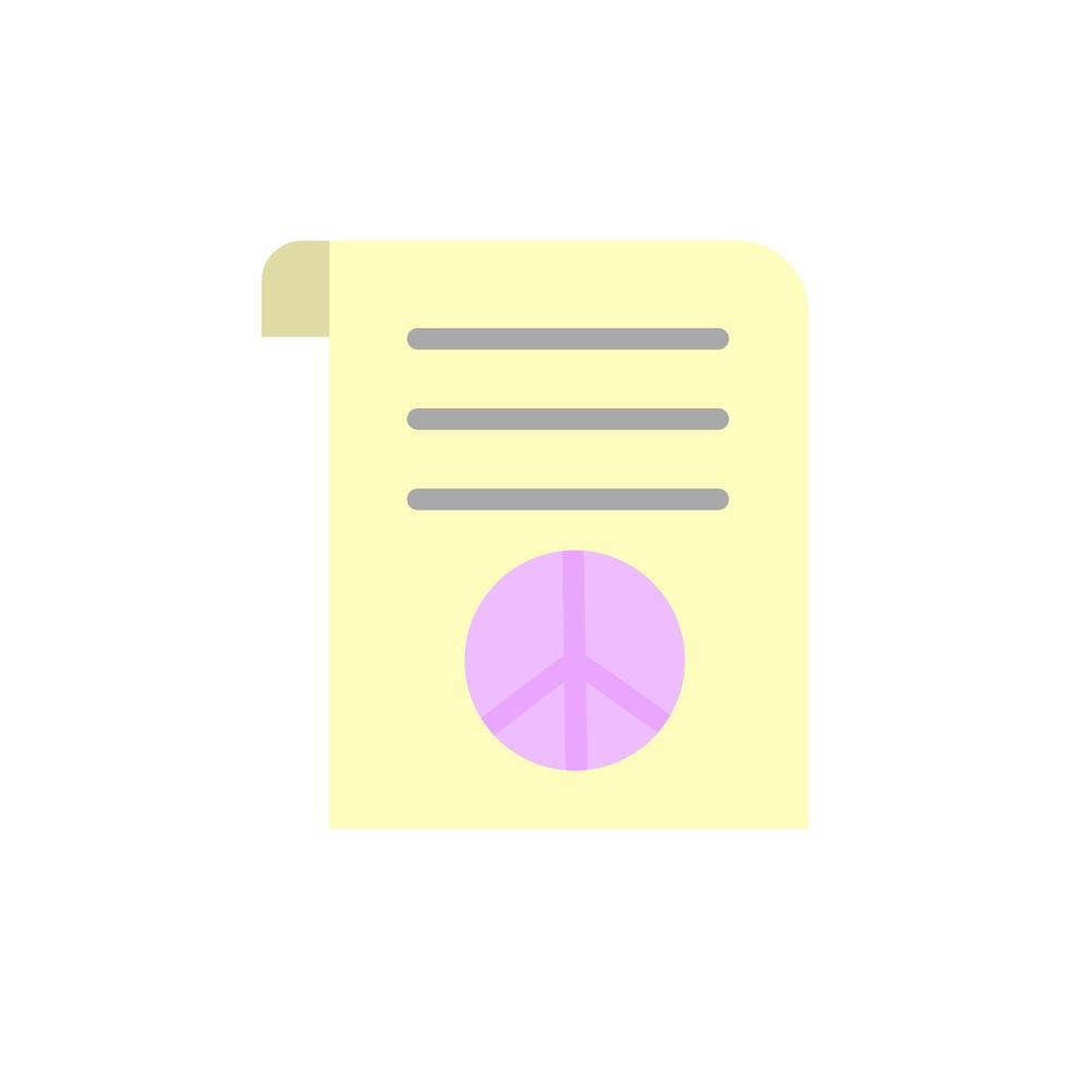 Document, peace vector icon