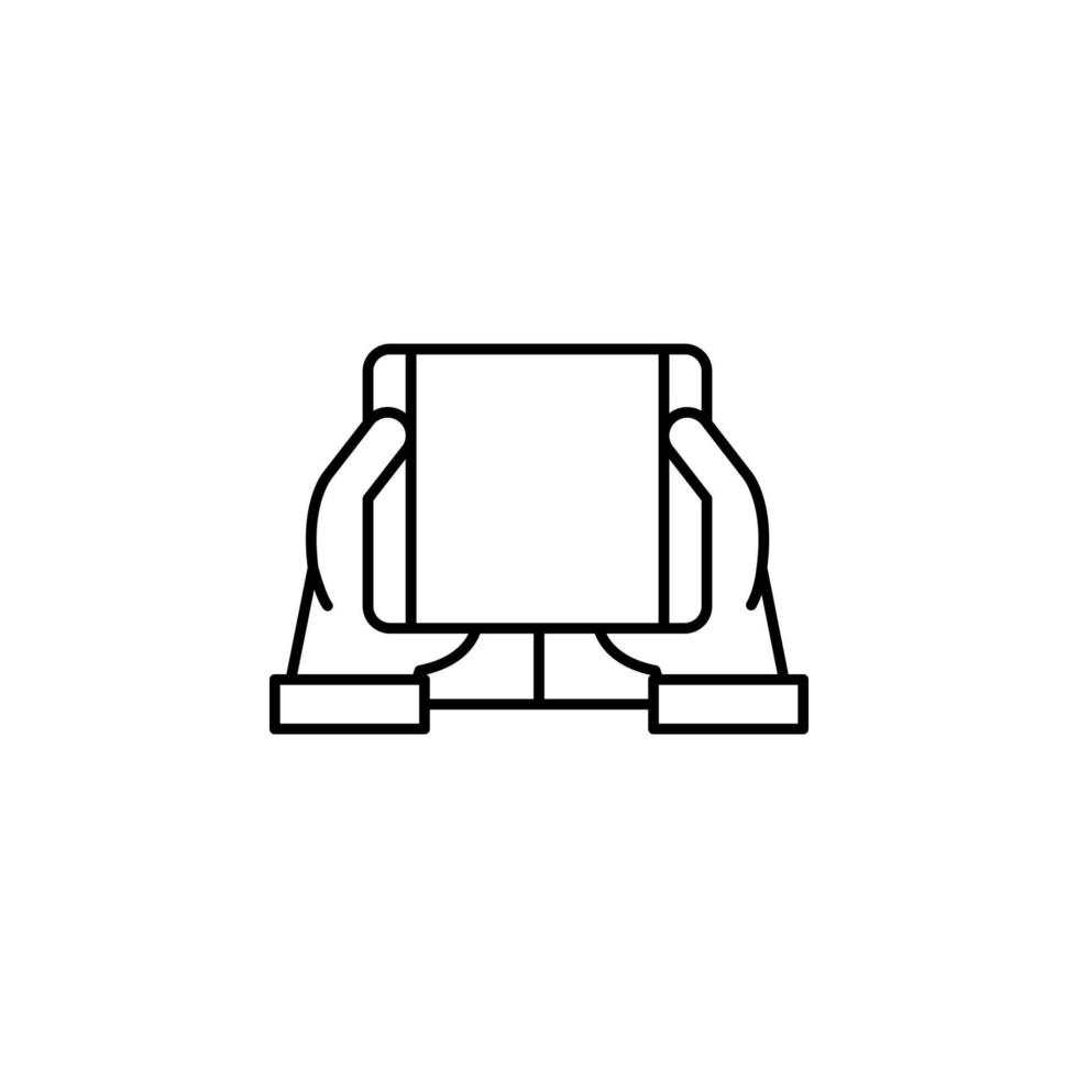 Hand, smartphone, handcuffs vector icon
