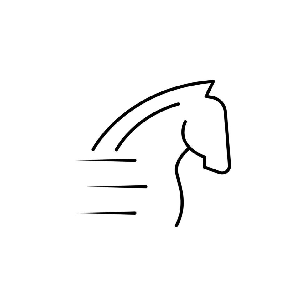 speed horse vector icon