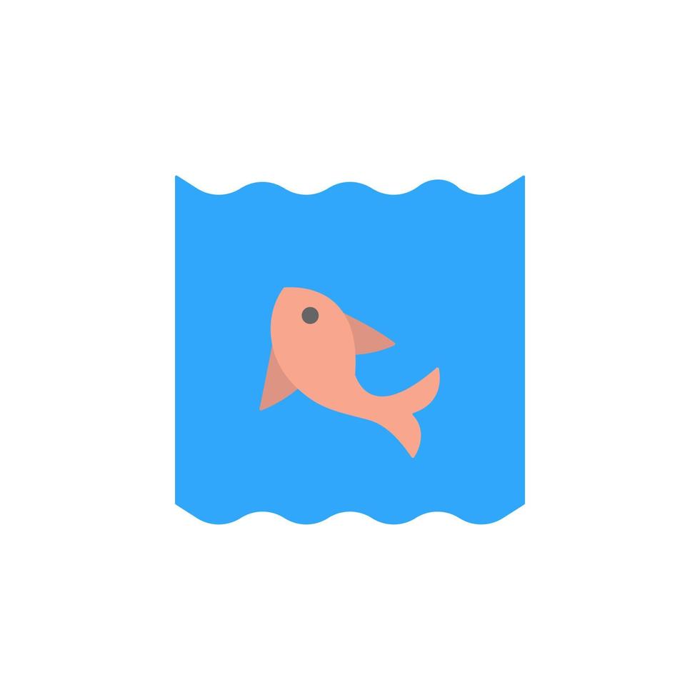 Fish, pink, ocean vector icon