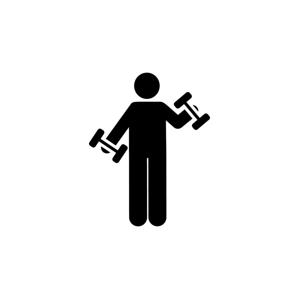 Man, sport, weight vector icon