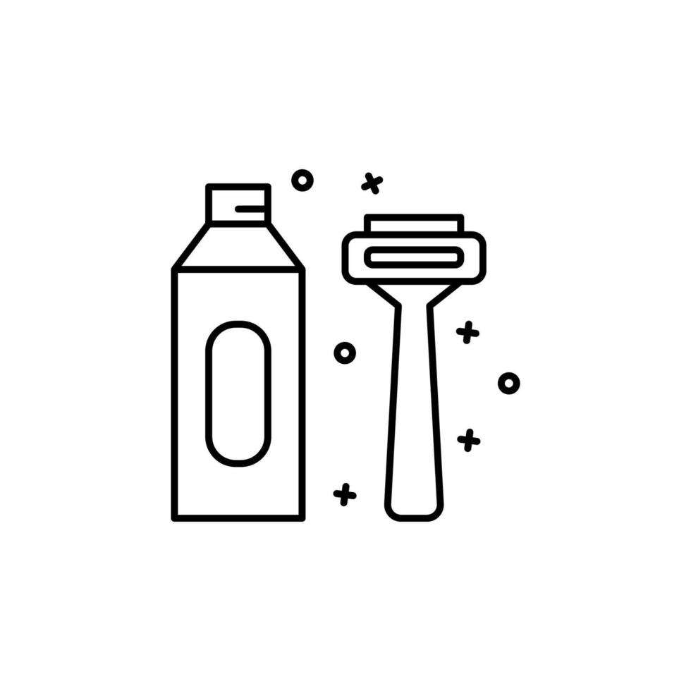 Razor cream salon vector icon