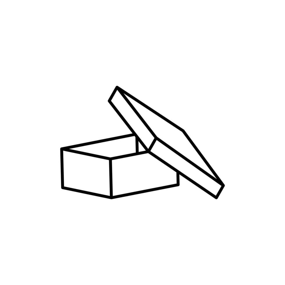 Box opened vector icon