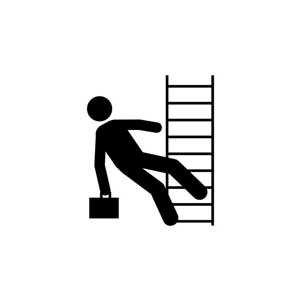 Man, businessman, down, fall vector icon