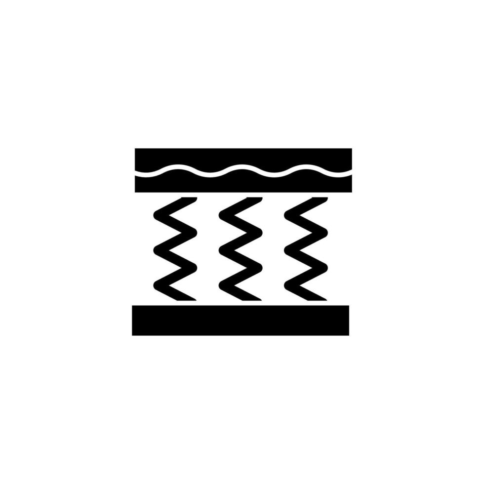 Mattress, springs vector icon