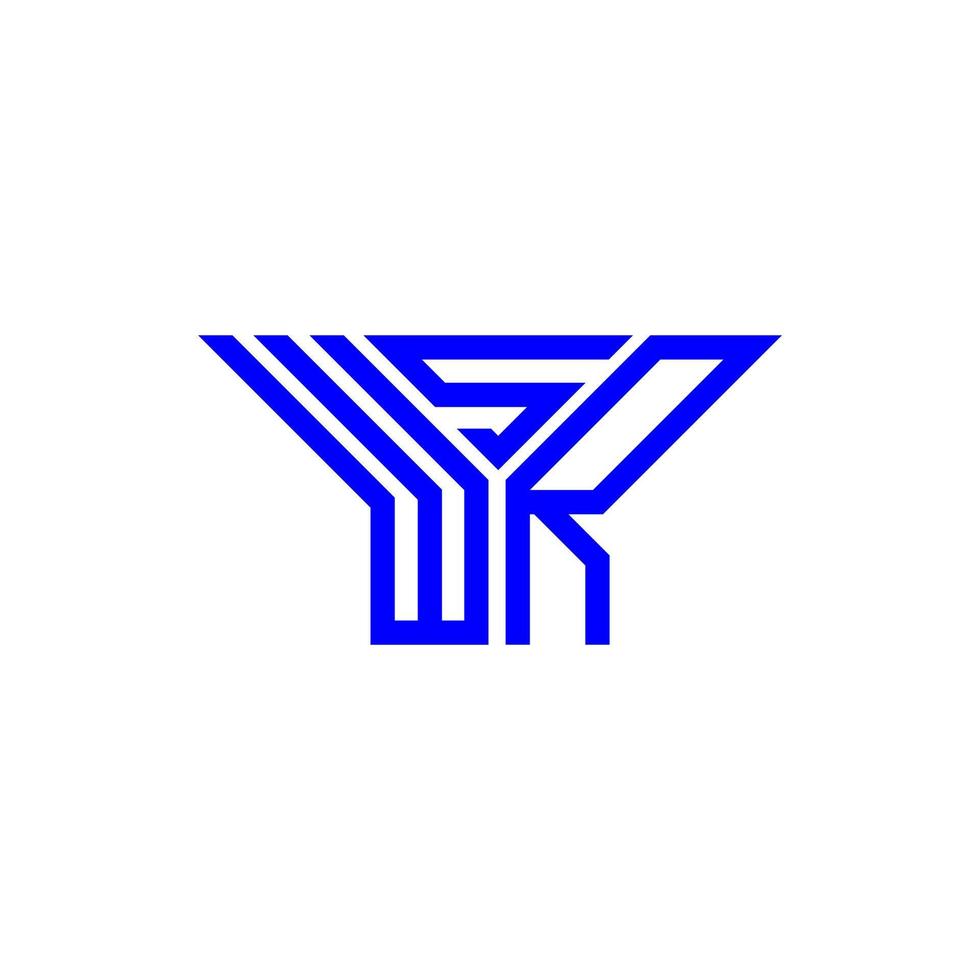 diseño creativo del logotipo de la letra wsr con gráfico vectorial, logotipo simple y moderno de wsr. vector