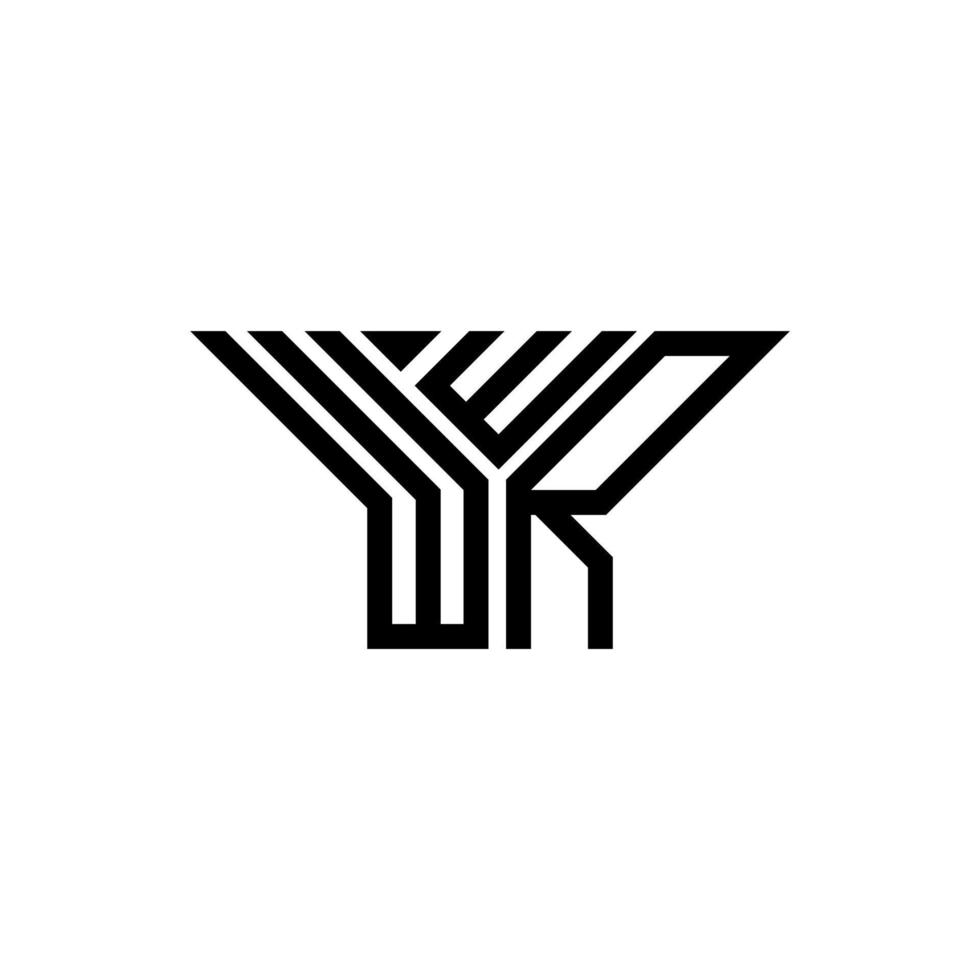 Diseño creativo del logotipo de la letra wwr con gráfico vectorial, logotipo simple y moderno de wwr. vector