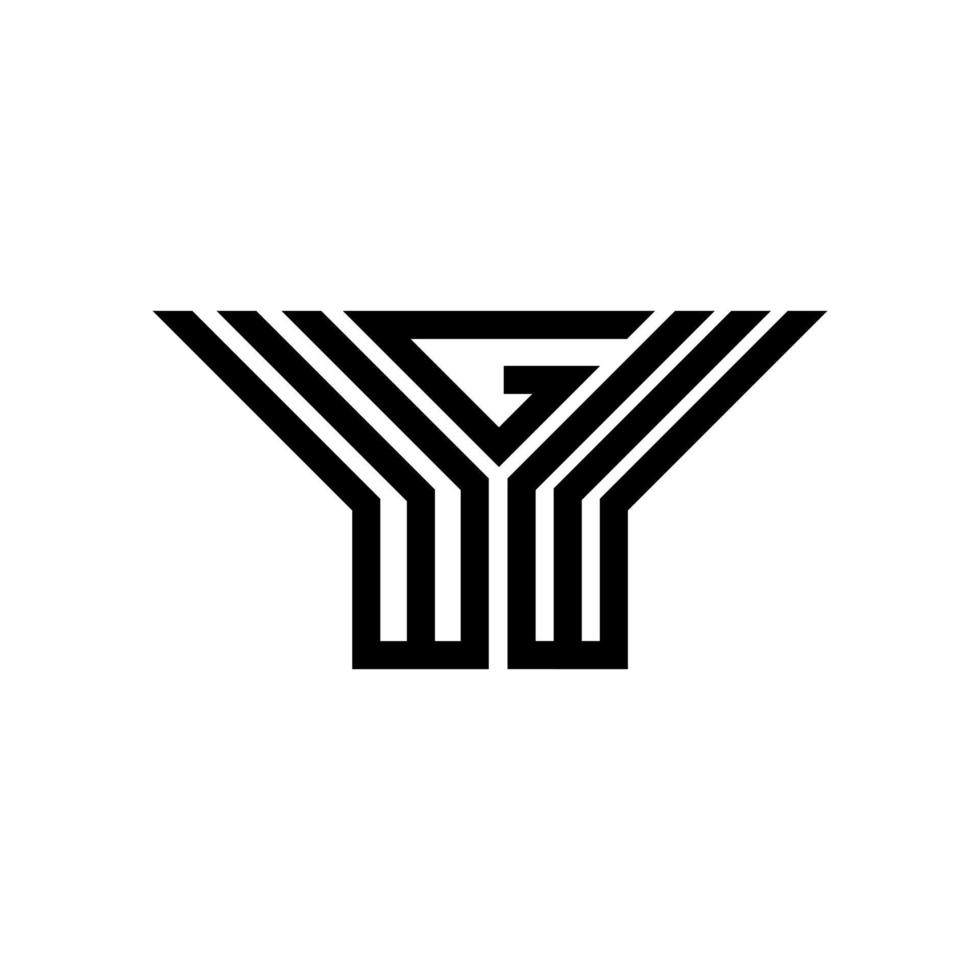diseño creativo del logotipo de la letra wgw con gráfico vectorial, logotipo simple y moderno de wgw. vector