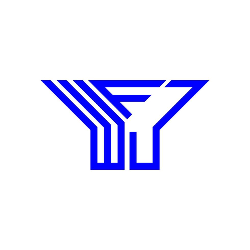 WFJ letter logo creative design with vector graphic, WFJ simple and modern logo.
