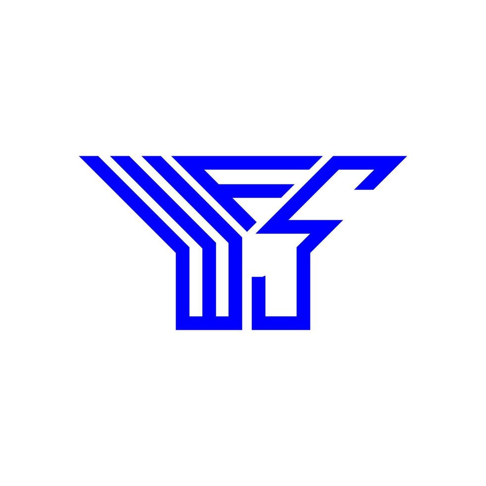 WFS letter logo creative design with vector graphic, WFS simple and modern logo.