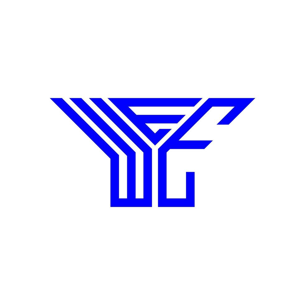 diseño creativo del logotipo de la letra wee con gráfico vectorial, logotipo wee simple y moderno. vector