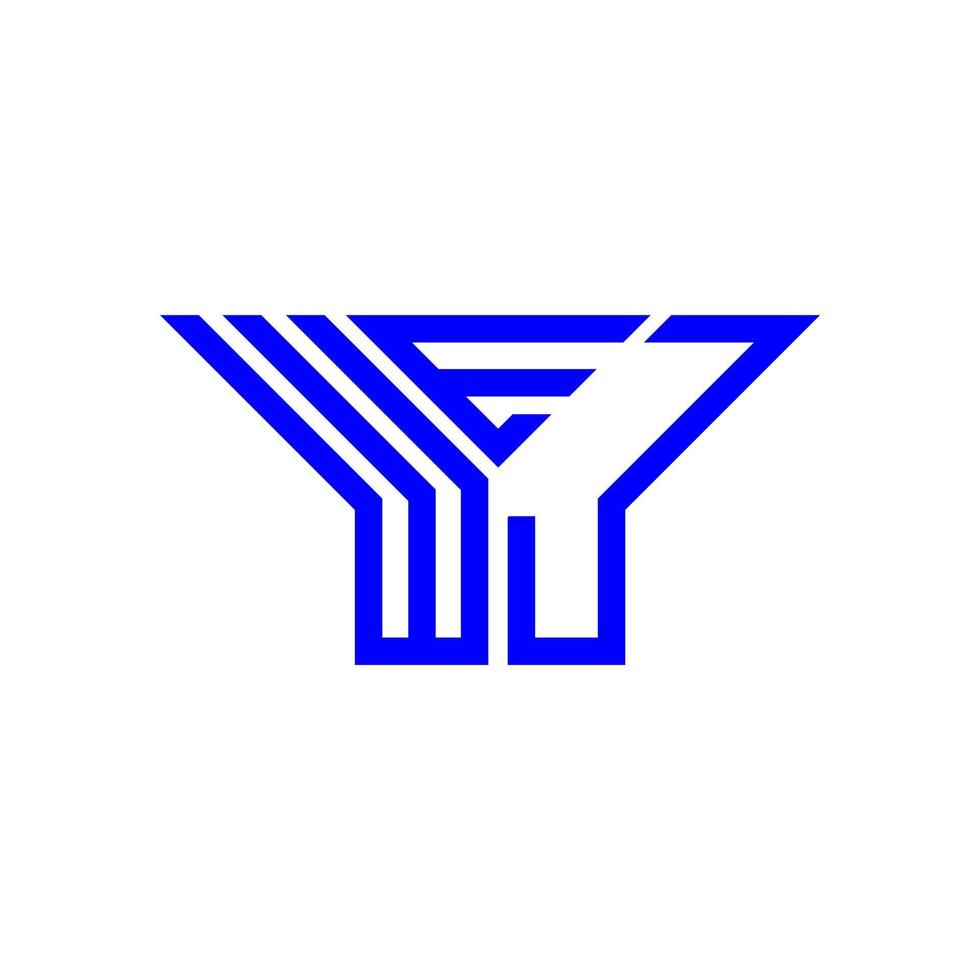diseño creativo del logotipo de la letra wej con gráfico vectorial, logotipo simple y moderno de wej. vector
