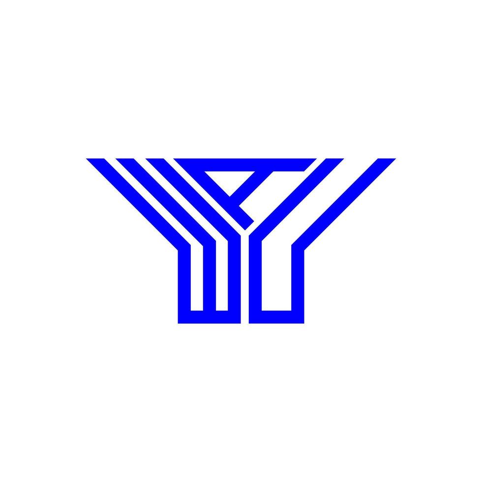 diseño creativo del logotipo de la letra wau con gráfico vectorial, logotipo simple y moderno de wau. vector