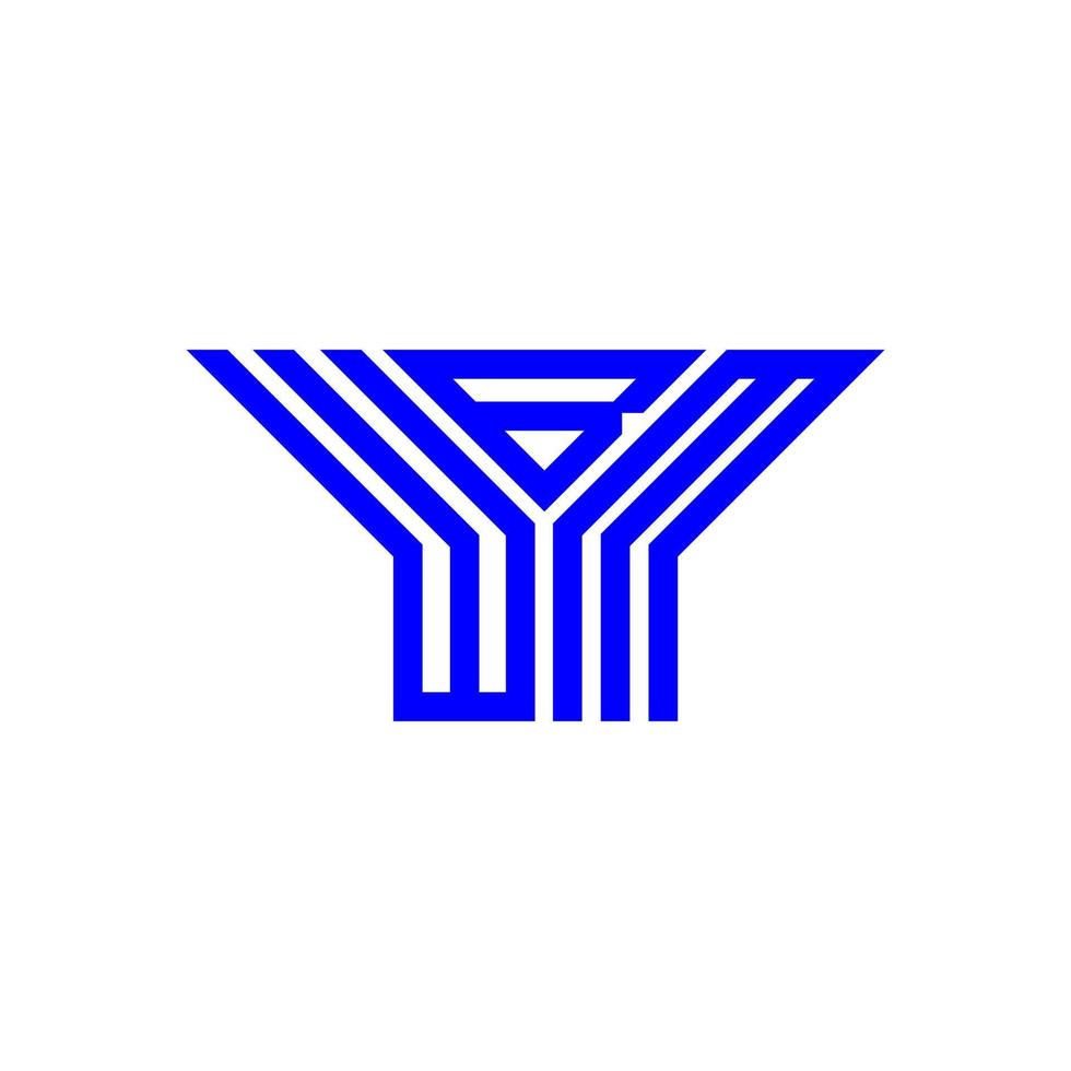 diseño creativo del logotipo de la letra wbm con gráfico vectorial, logotipo simple y moderno de wbm. vector