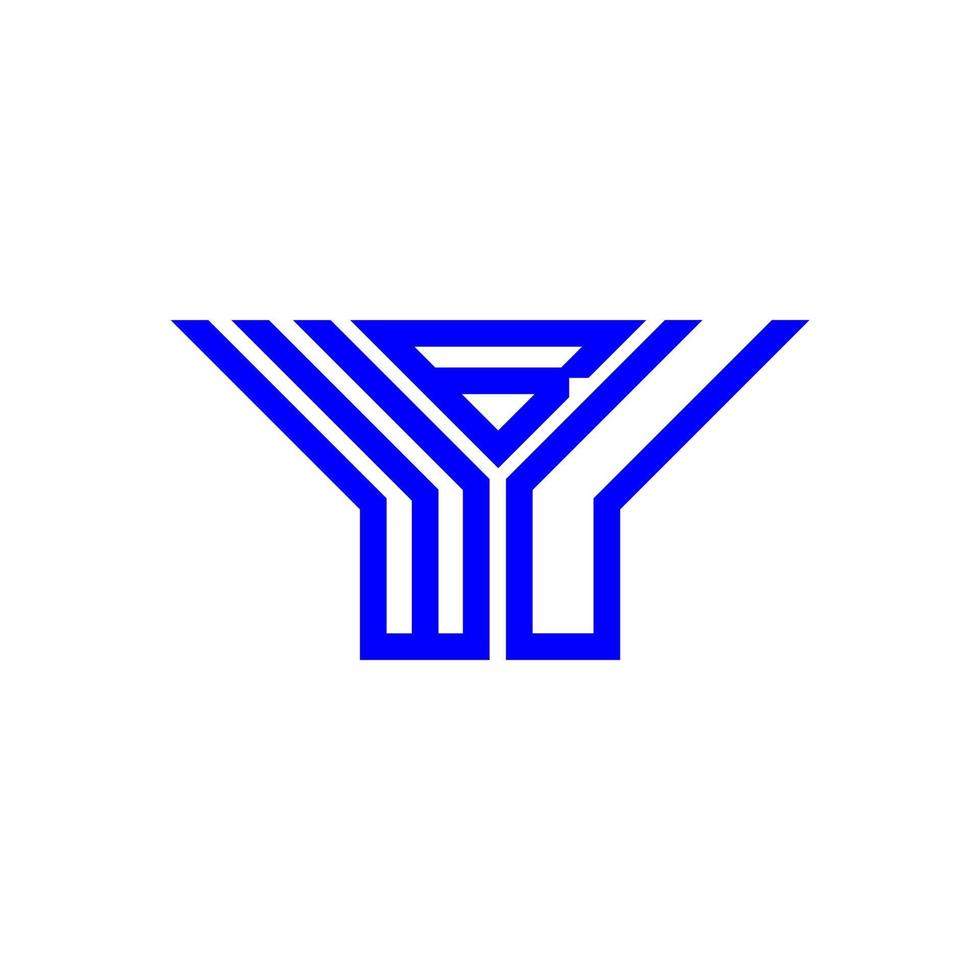 diseño creativo del logotipo de la letra wbu con gráfico vectorial, logotipo simple y moderno de wbu. vector