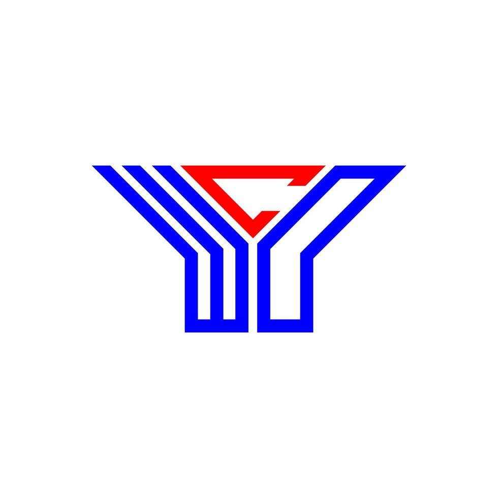 WCD letter logo creative design with vector graphic, WCD simple and modern logo.