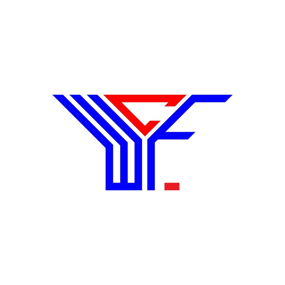 diseño creativo del logotipo de la letra wcf con gráfico vectorial, logotipo simple y moderno de wcf. vector