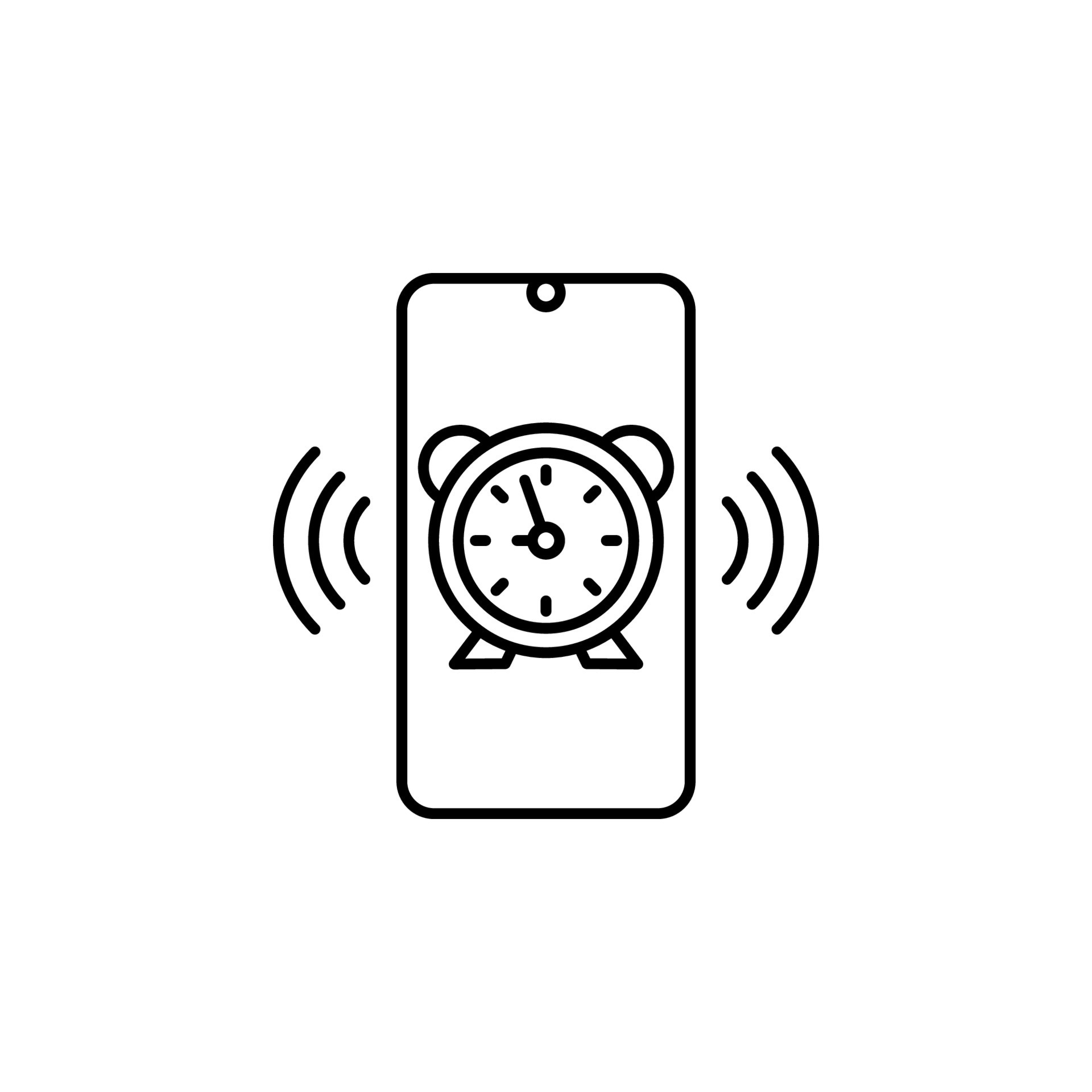 Alarm clock mobile vector icon 22578443 Vector Art at Vecteezy