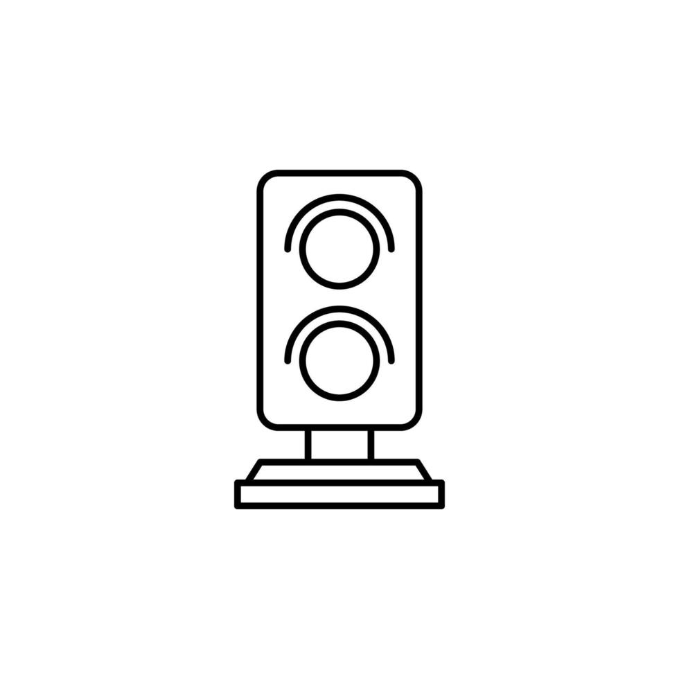 Traffic light railway vector icon