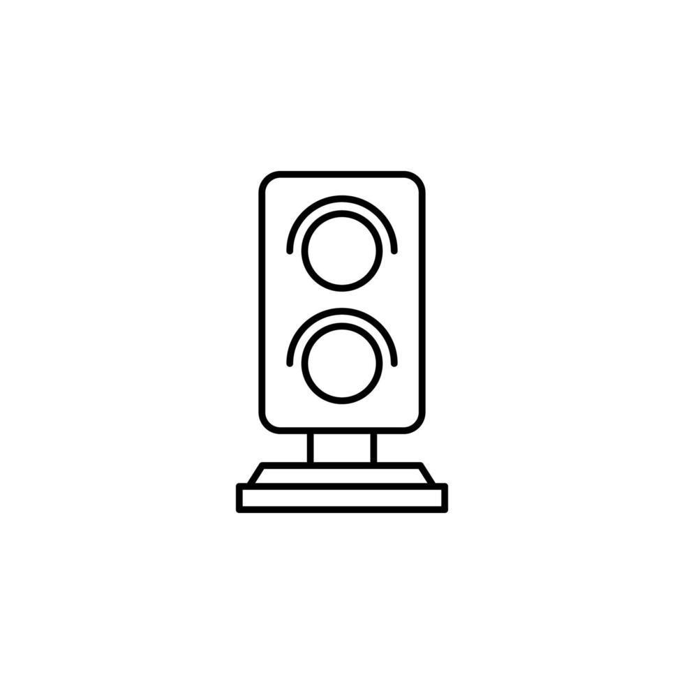 Traffic light railway vector icon