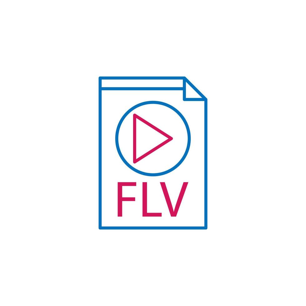 Video production, flv vector icon