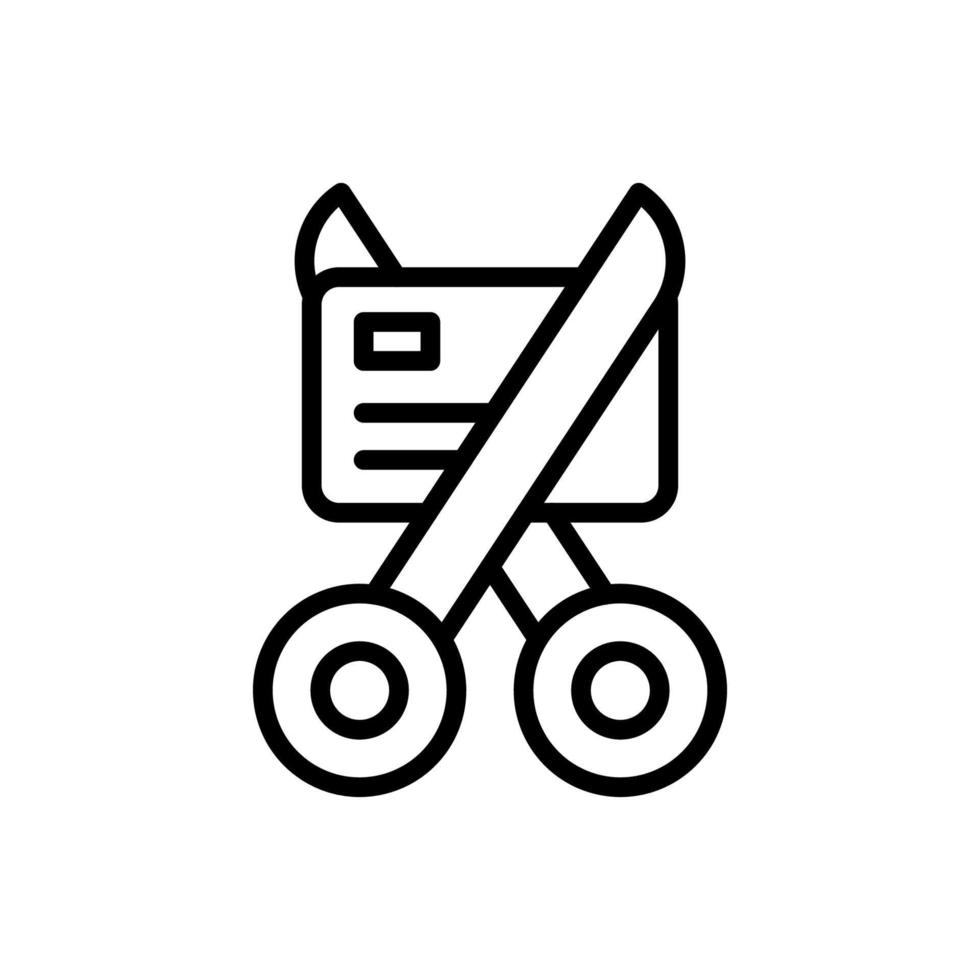 scissors card vector icon