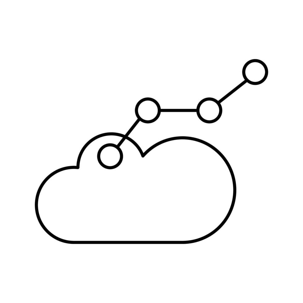 Cloud computing, chart vector icon