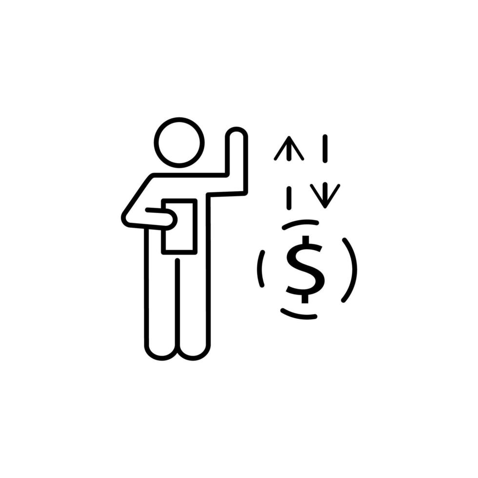 Businessman, cash flow, exchange vector icon