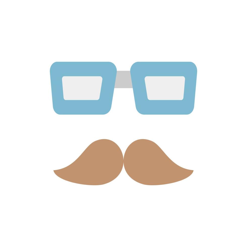 anteojos, Bigote vector icono