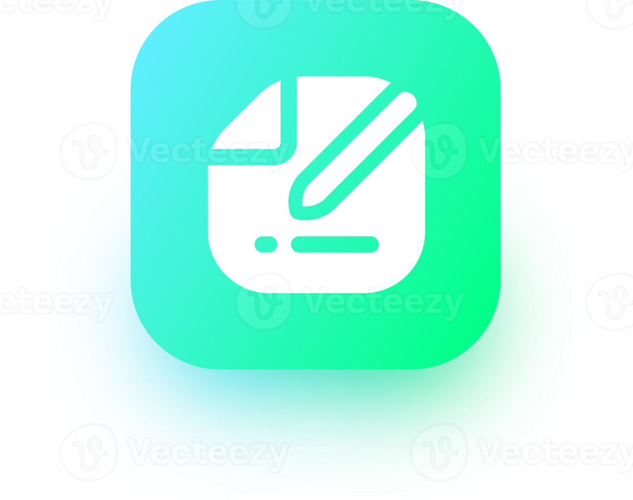 Edit icon in square gradient colors. Register signs illustration. png