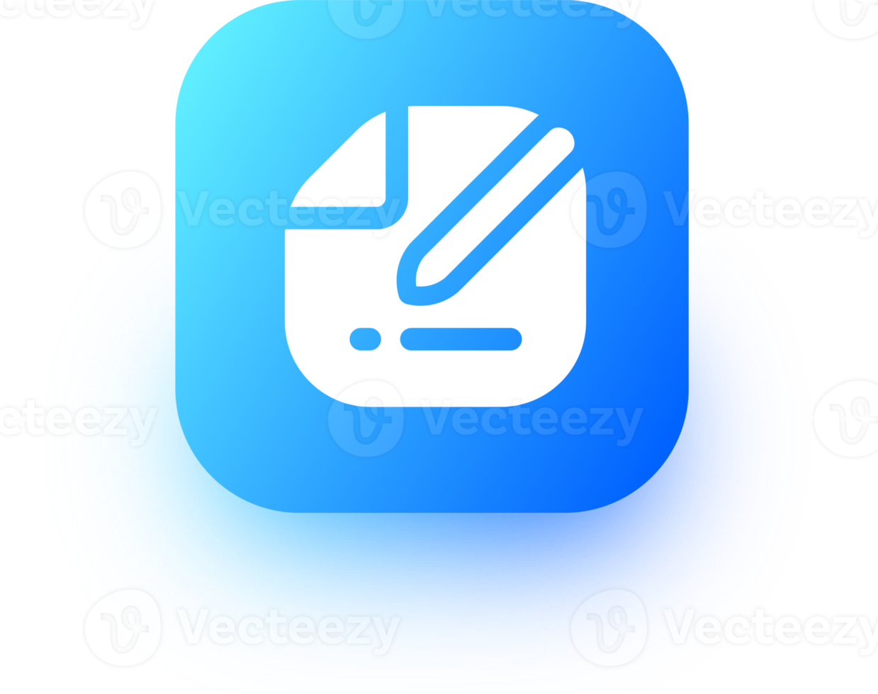 Edit icon in square gradient colors. Register signs illustration. png