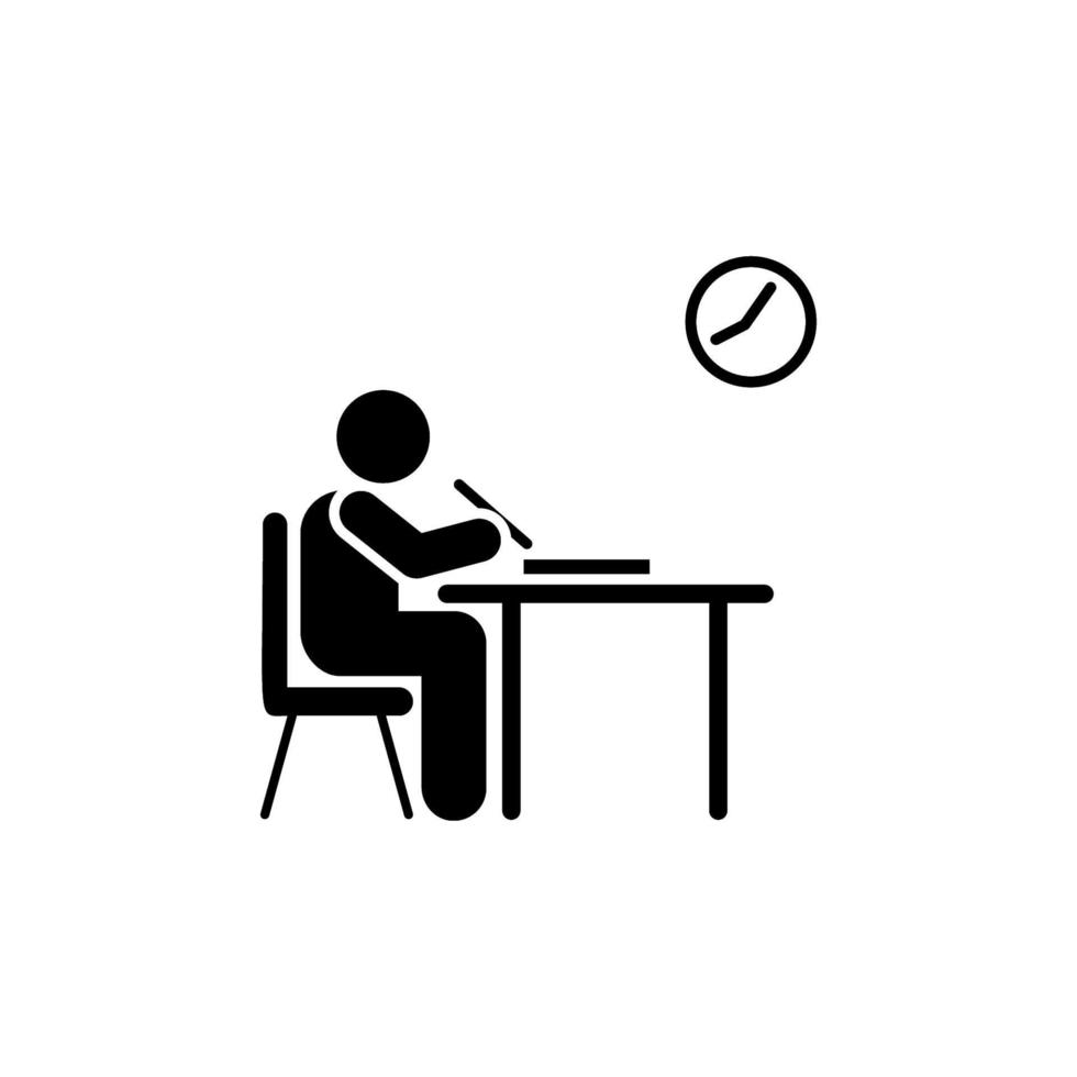 Class student sit school pictogram vector icon