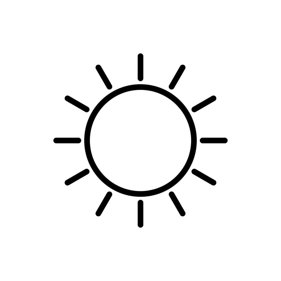 Sun, weather vector icon