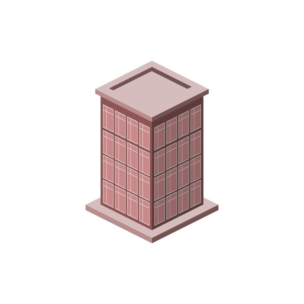 isometric office building vector icon