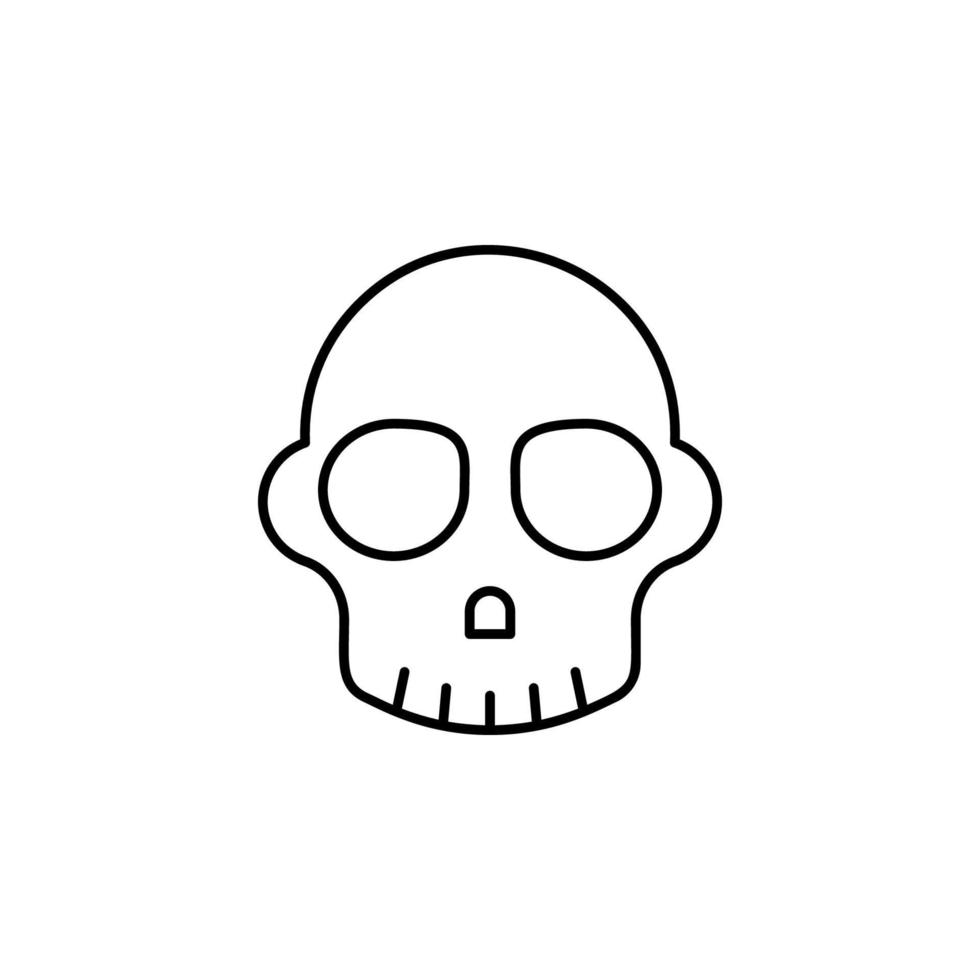 Skull, fairy tale vector icon