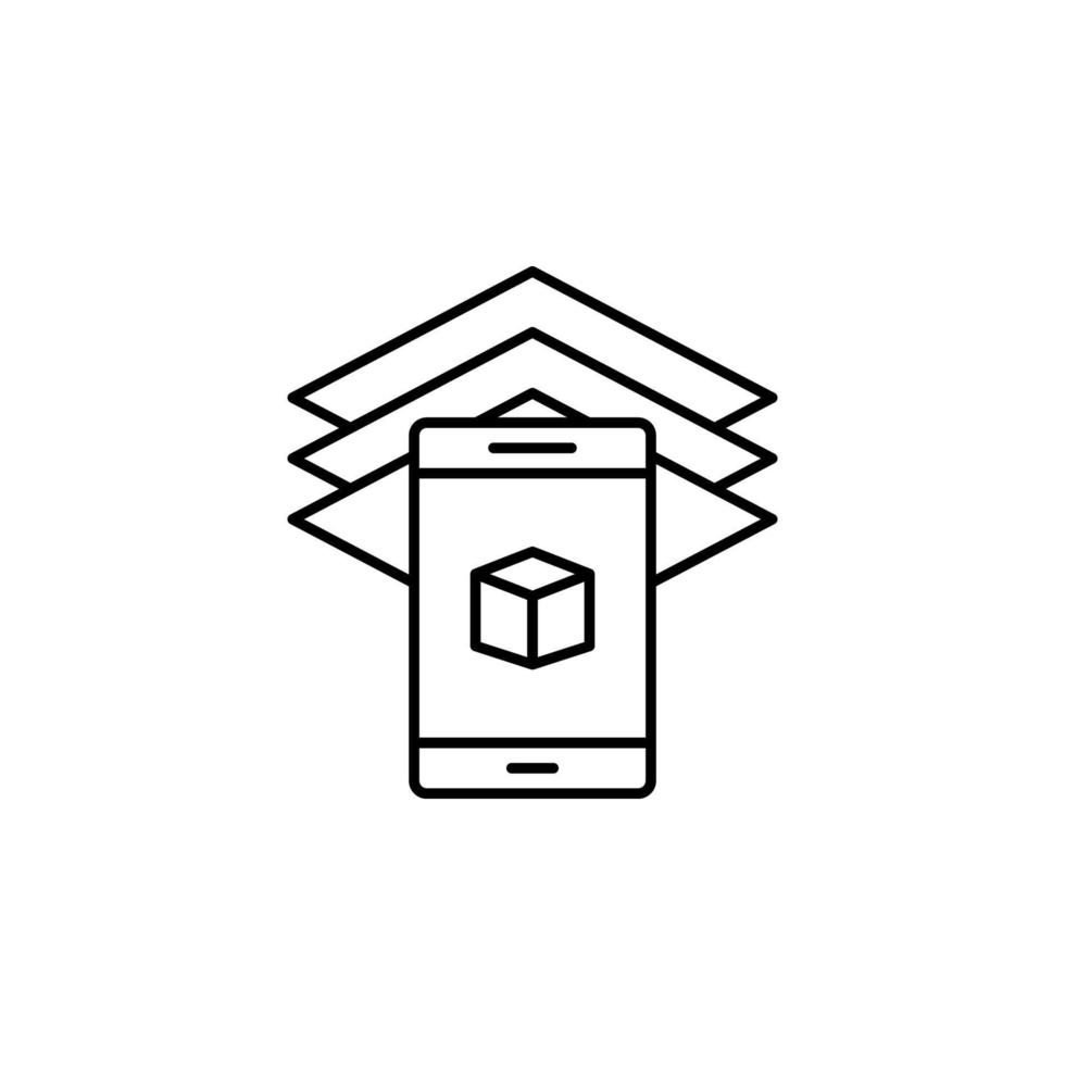 augmented reality, technology, mobile vector icon