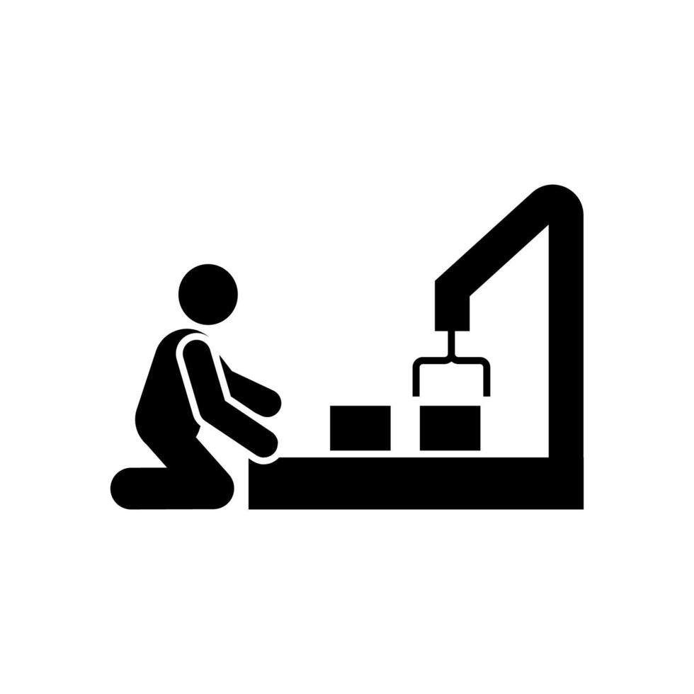 Hook, assembly, production, manufacturing vector icon
