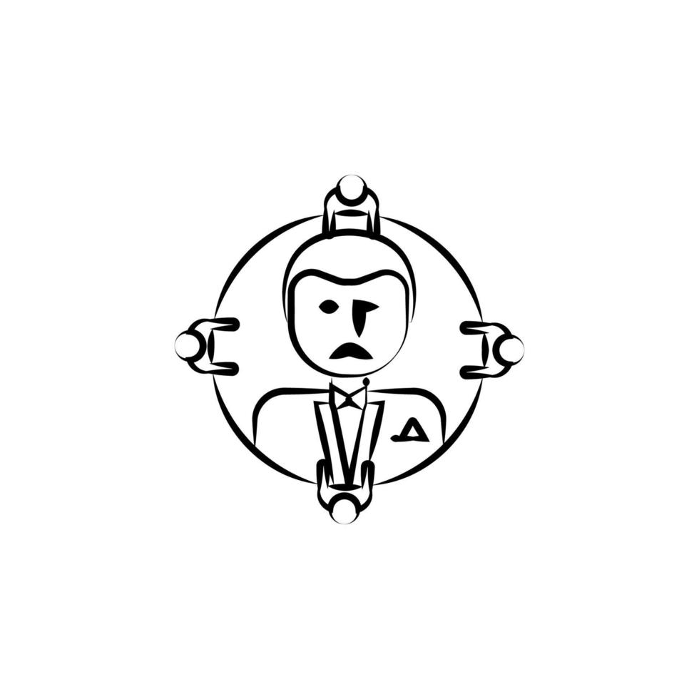 godfather, Mafioso, gang, criminal vector icon