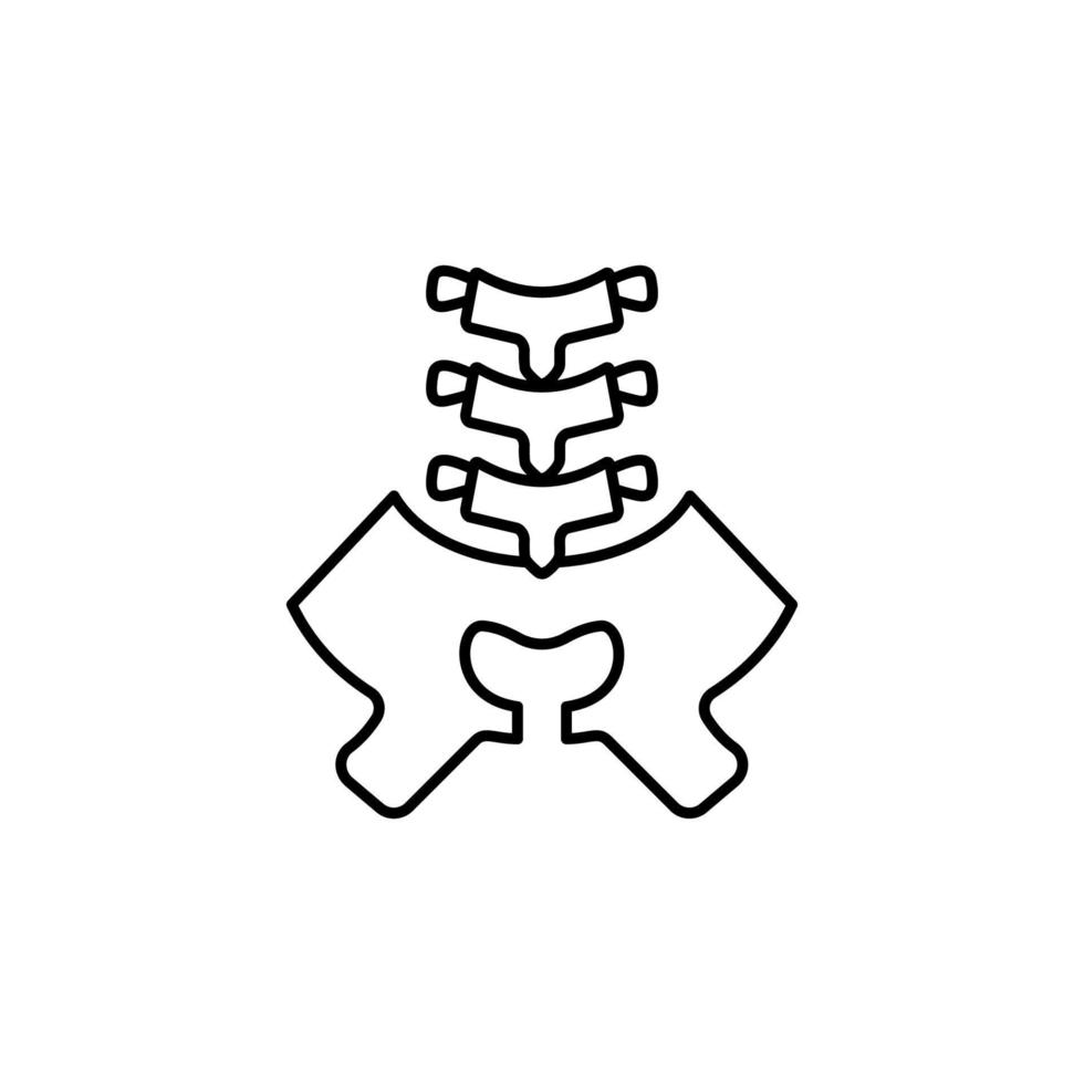 Hip bone vector icon