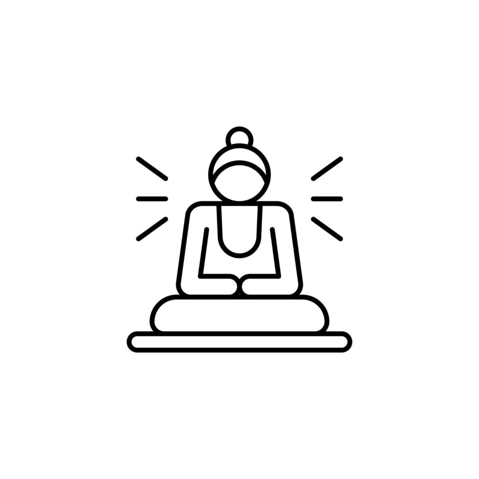 Buddha sitting vector icon