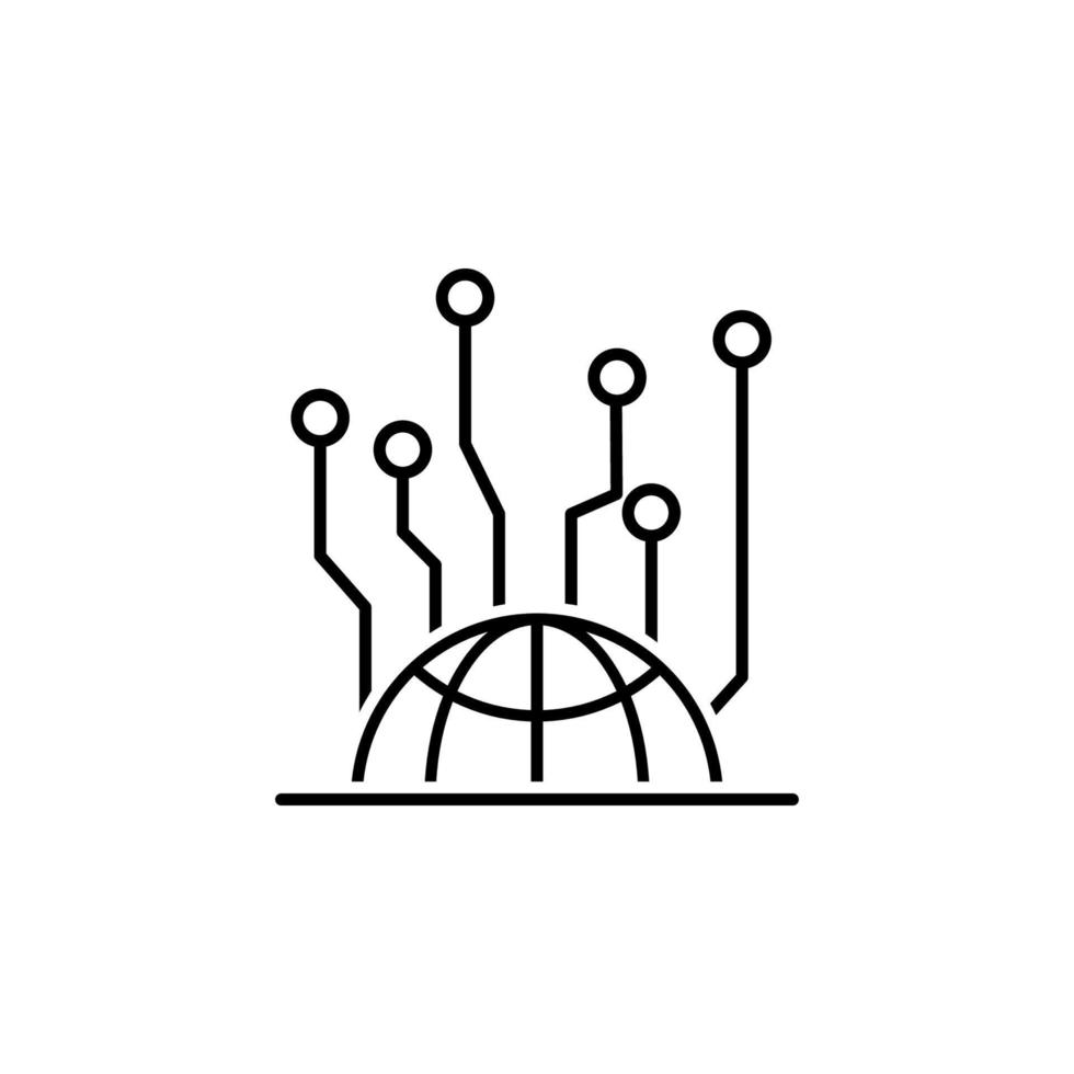 data, global network vector icon
