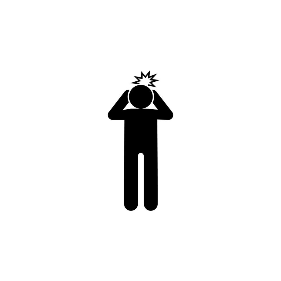 Ache, cramp, pain vector icon