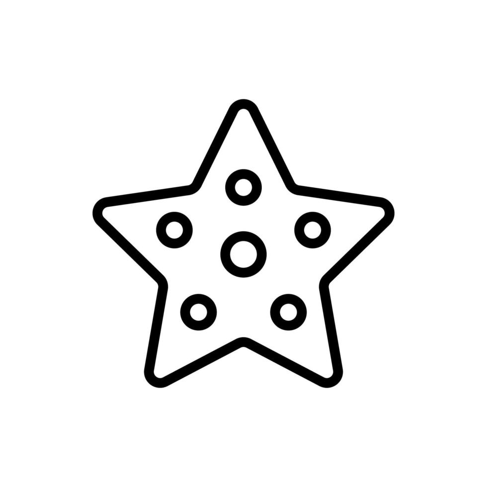 Starfish, animal vector icon