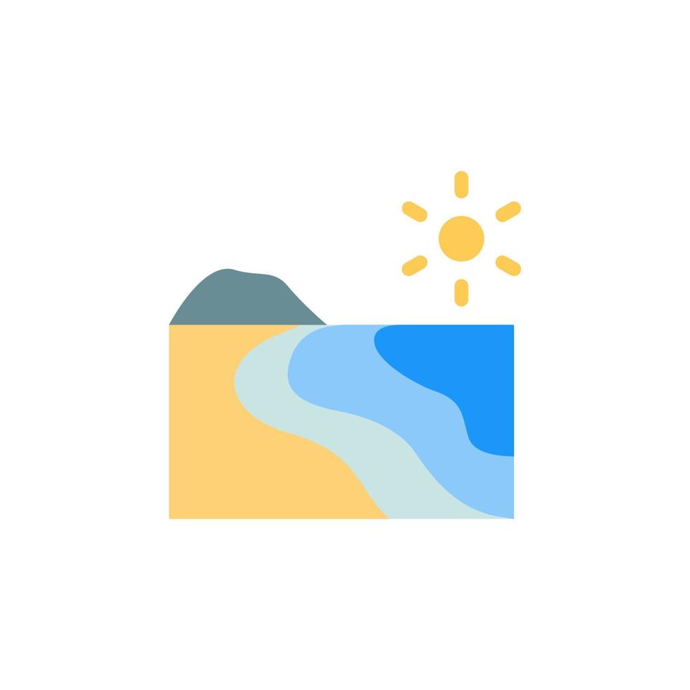 Beach, ocean vector icon