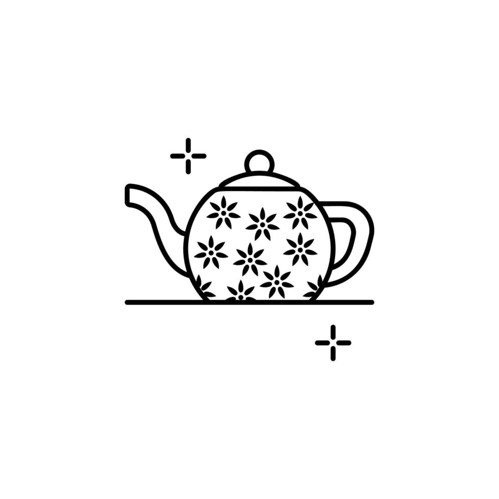 Tea pot vector icon