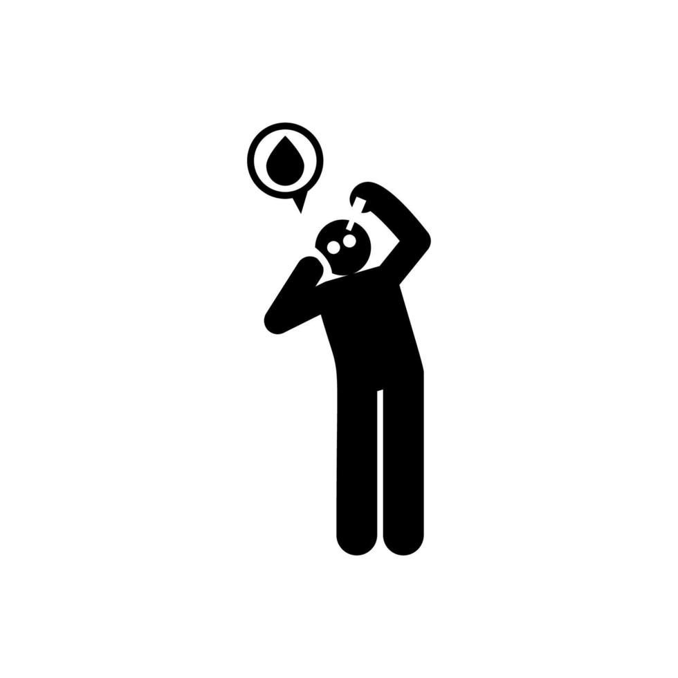 Smoking, man, liver vector icon