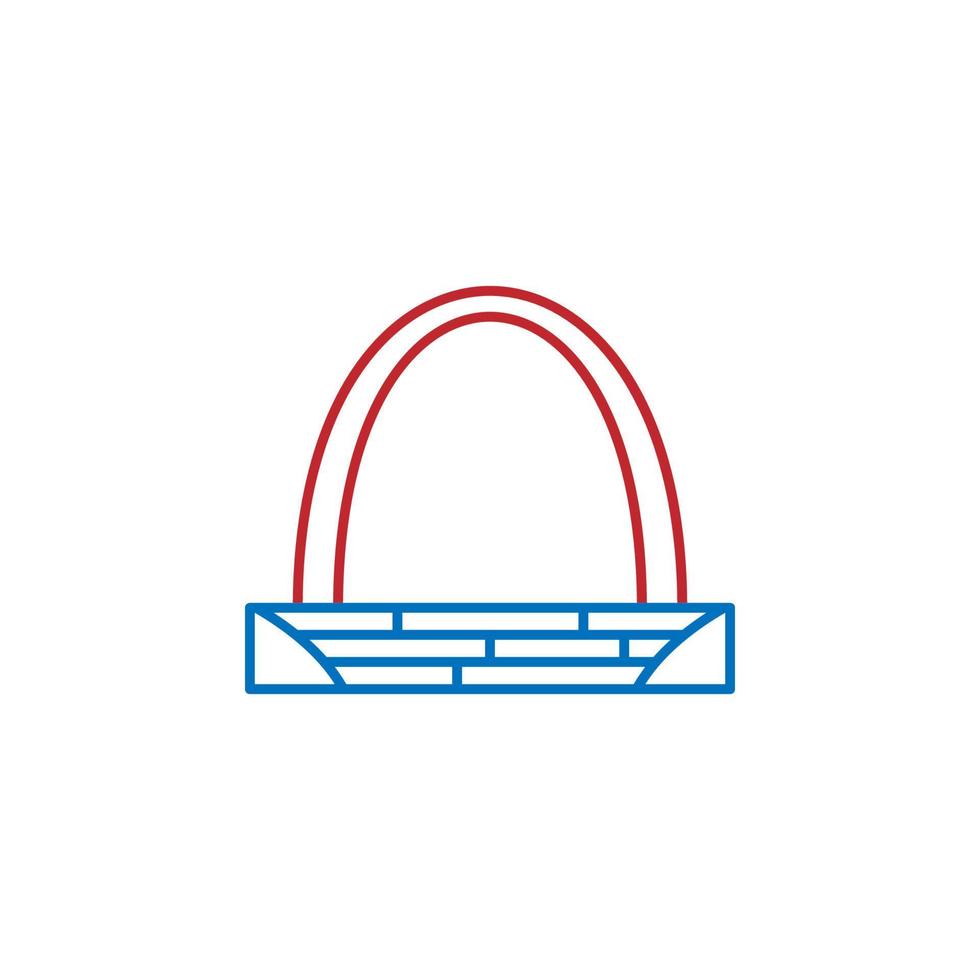 USA, gateway arch vector icon