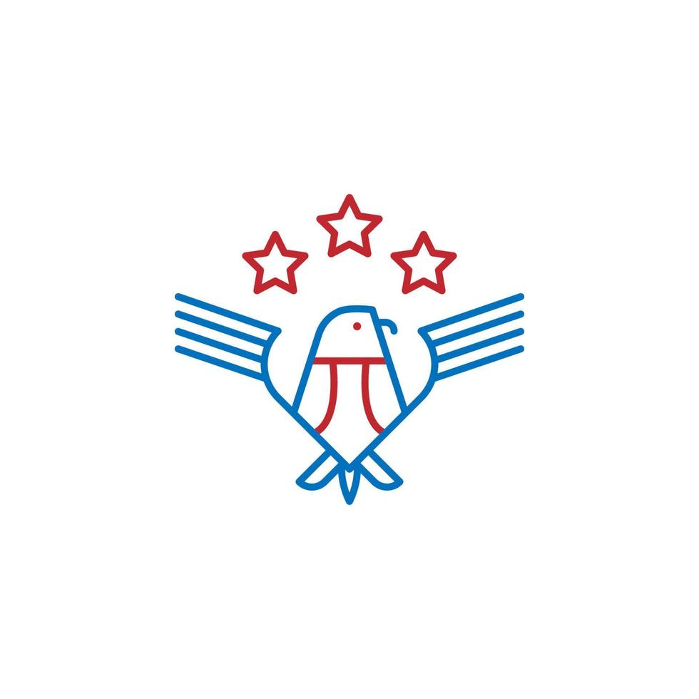 USA, emblem vector icon